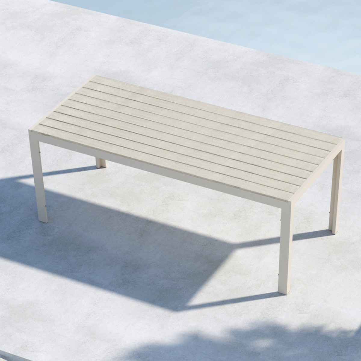 VD MIKA 205X90 Beige classic Dining table